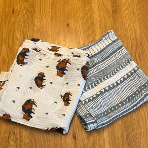 Animal and Striped swaddles